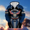 BlueJose Premium Freedom Is Not Free US Veteran Zip Hoodie