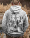 BlueJose I've Got Hunting In My Veins And Jesus In My Heart Grey Shirt, Personalized Hunting 3D Shirt