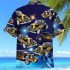 Bluejose Personalized Blue Hot Rod Classic Car Hawaiian Shirt