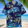 Bluejose Personalized Hot Rod Blue Style Hawaiian Shirt
