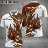 BlueJose Bowling And Pins Hell Fire Customized Name 3D Shirt (4 Colors)