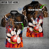 BlueJoses Bowling And Pins Electro And Pyro Customized Name 3D Shirt (6 Colors)