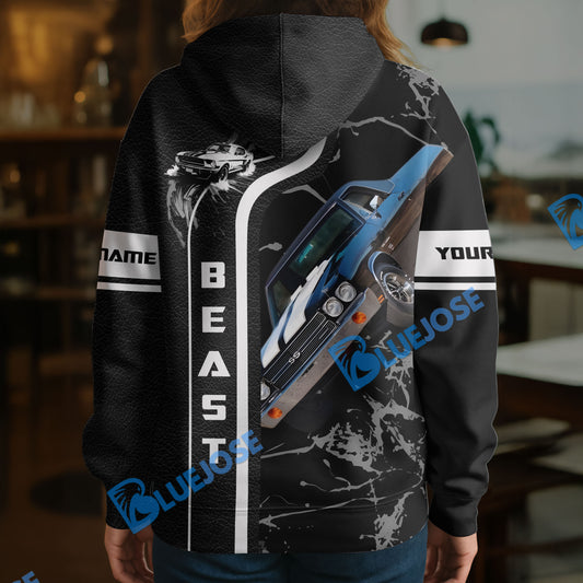 Bluejose Personalized 1970 Chevrolet El Camino SS Beast Mode Muscle Car 3D Hoodie