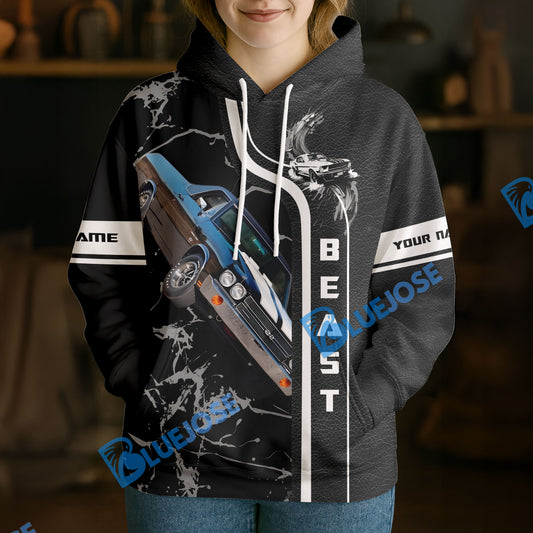 Bluejose Personalized 1970 Chevrolet El Camino SS Beast Mode Muscle Car 3D Hoodie