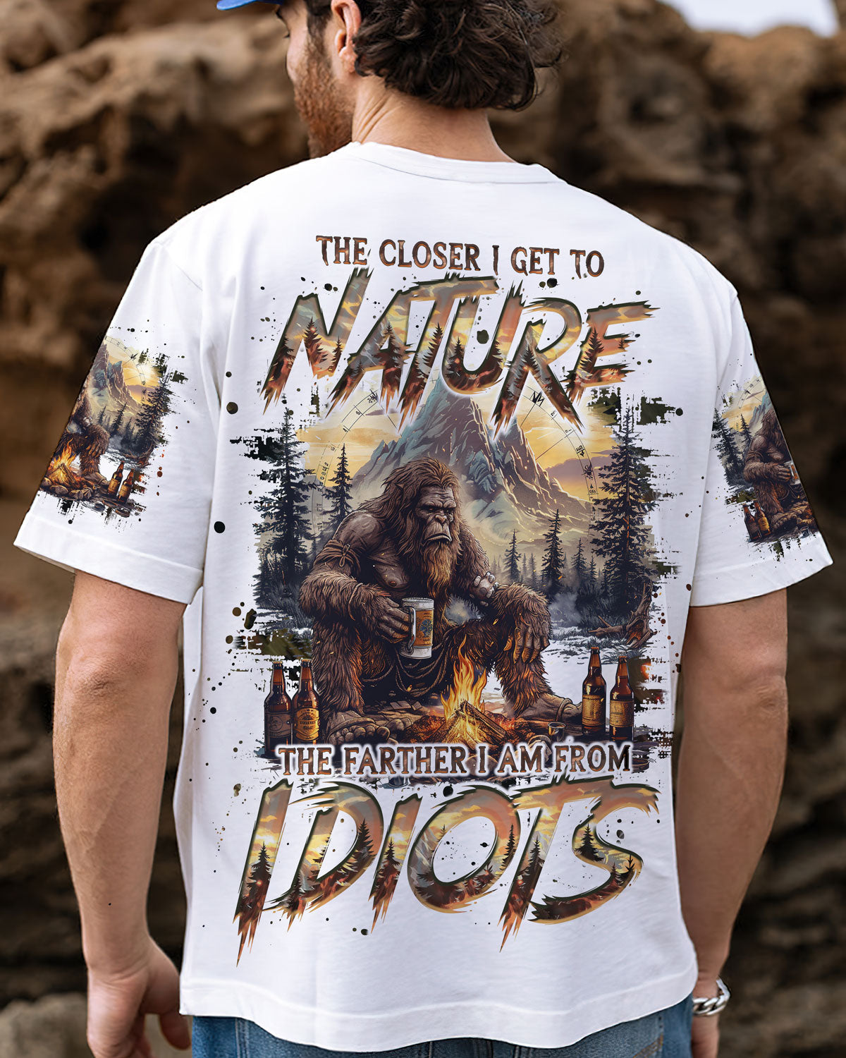 THE CLOSER I GET TO NATURE BIGFOOT ALL OVER PRINT - TLNO0208242