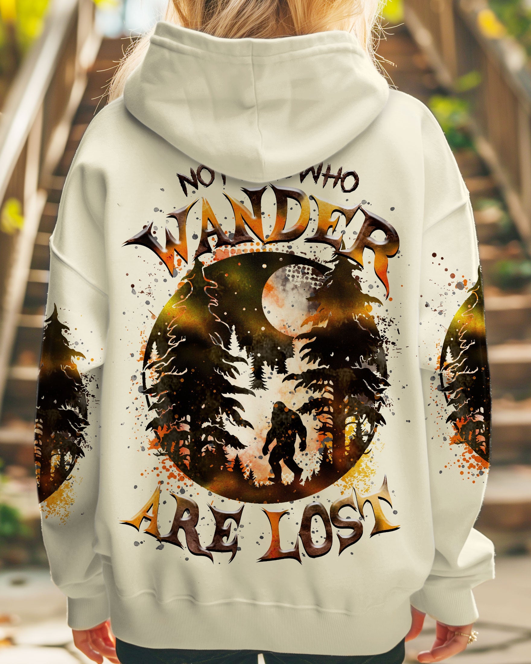 NOT ALL WHO WANDER ARE LOST BIGFOOT MOON ALL OVER PRINT - TLTR0611241