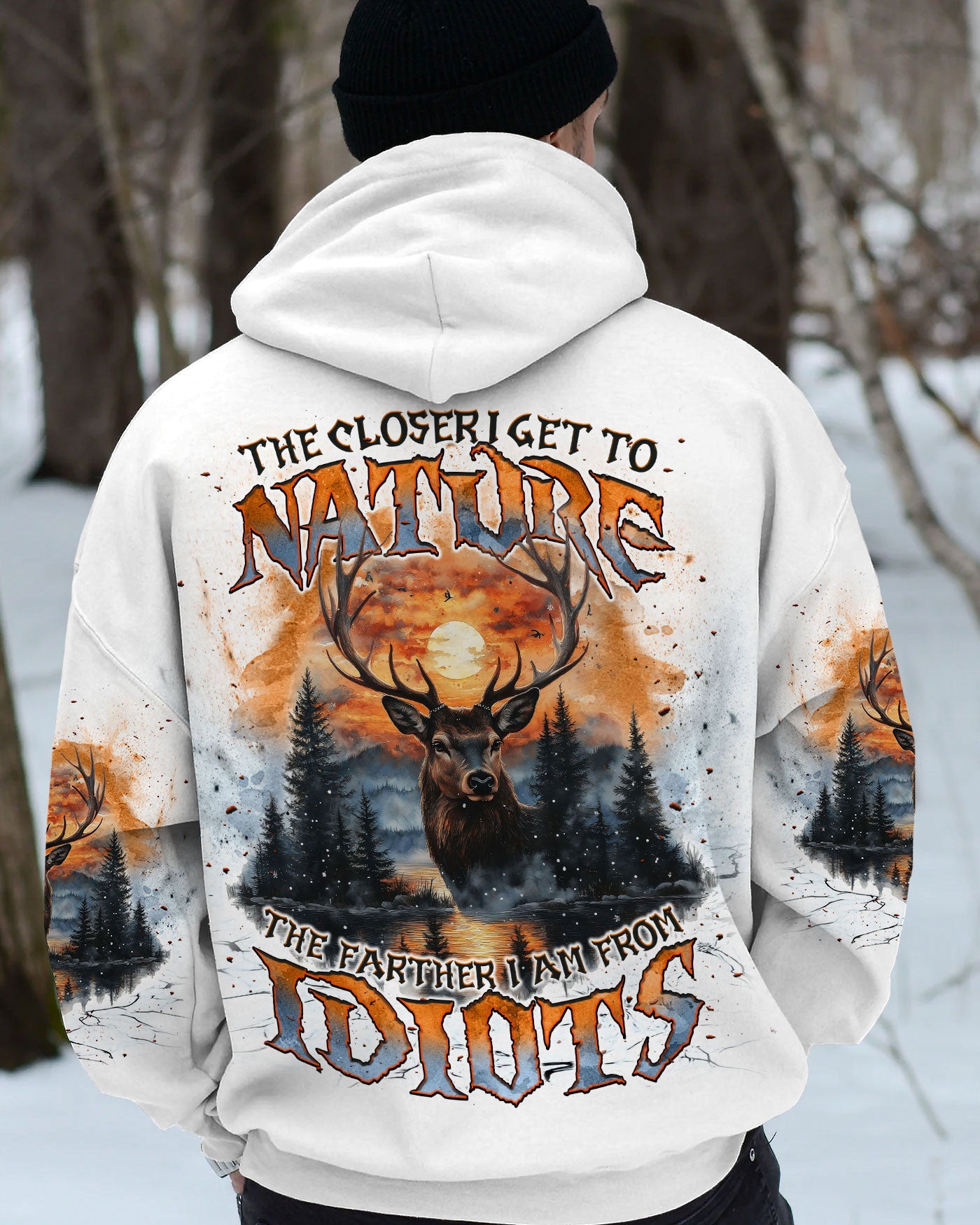 THE CLOSER I GET TO NATURE DEER ALL OVER PRINT - TLNT2001252
