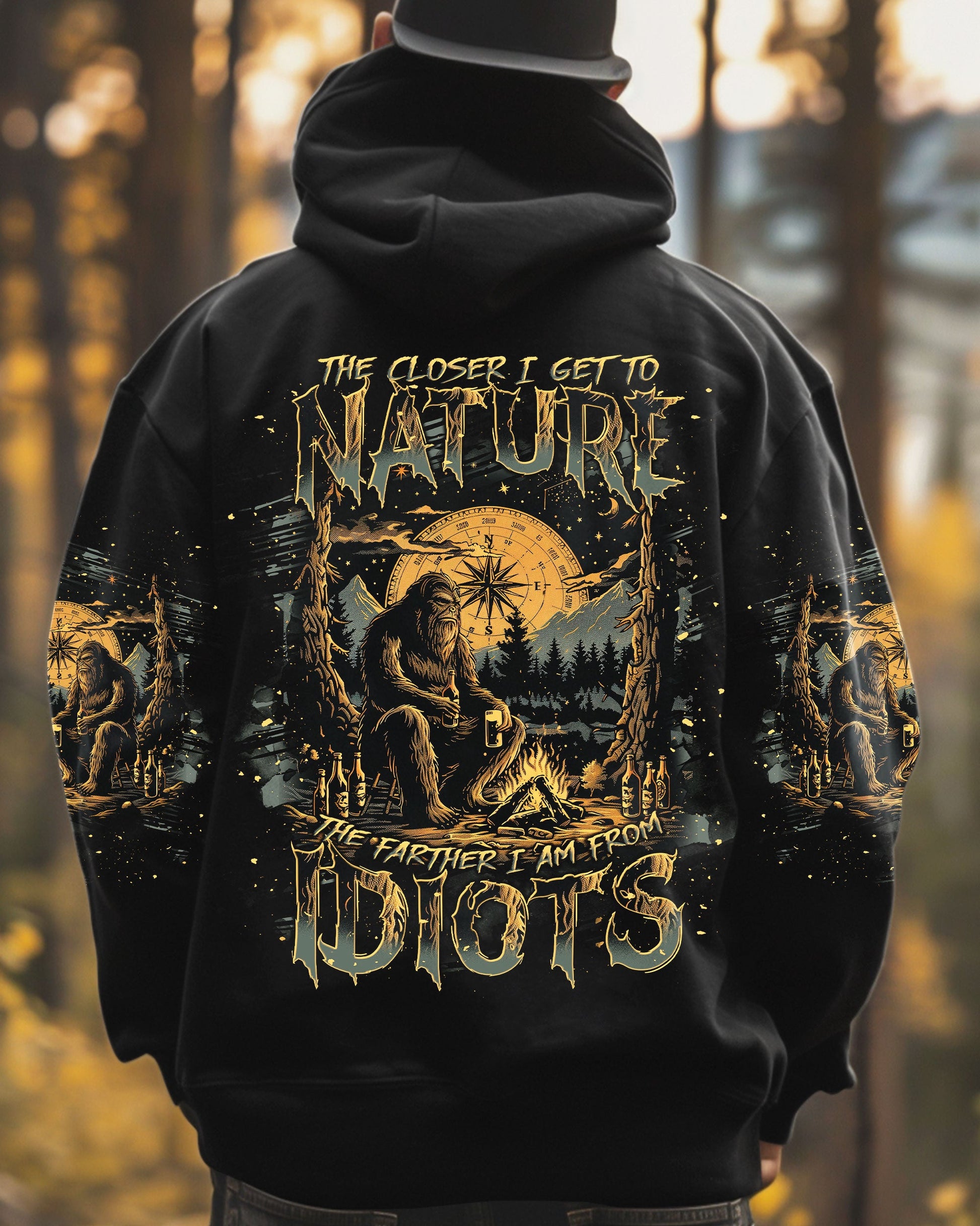 THE CLOSER I GET TO NATURE BIGFOOT ALL OVER PRINT - TLNT2511242