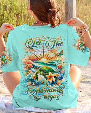 LET THE ADVENTURES BEGIN TURTLE COMPASS ALL OVER PRINT - TLNT1005246