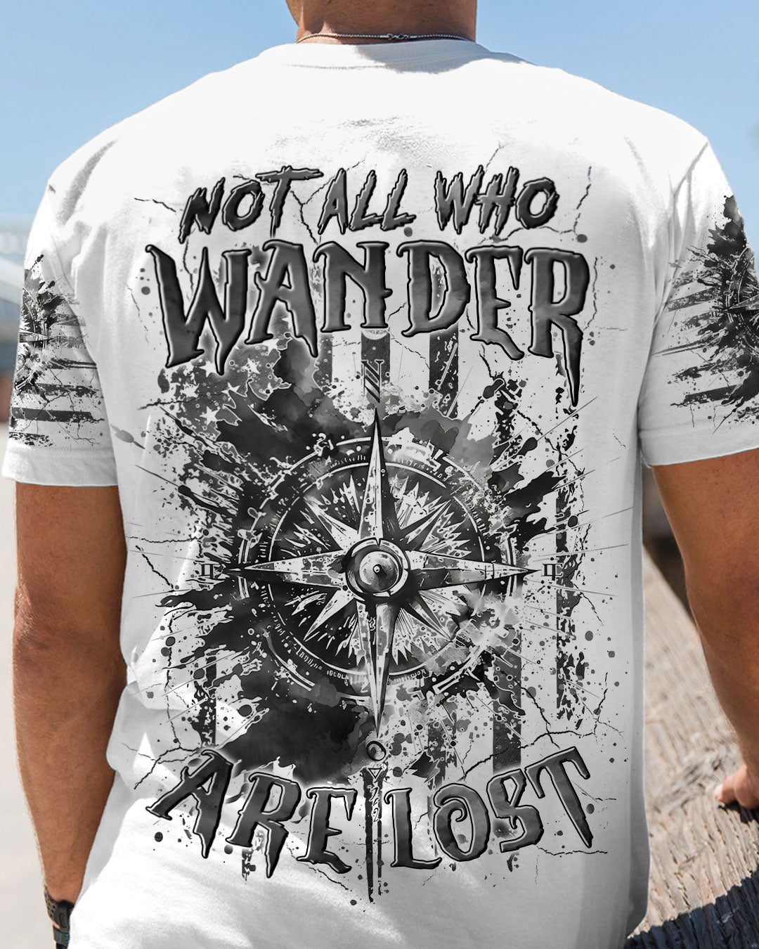 NOT ALL WHO WANDER ARE LOST COMPASS ALL OVER PRINT - YHLN2907242