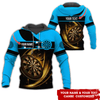 BlueJose Brown Dartboards Personalized Name, Team Name Hoodie