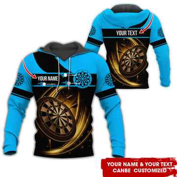 BlueJose Brown Dartboards Personalized Name, Team Name Hoodie