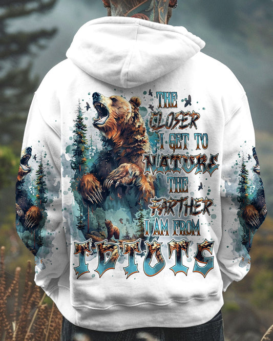 THE CLOSER I GET TO NATURE BEAR ALL OVER PRINT - TLNT1908241