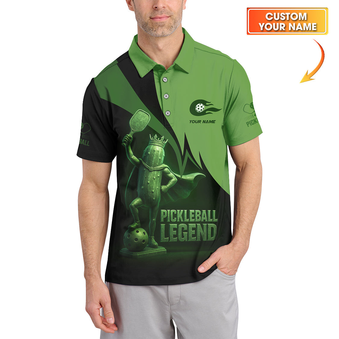 Pickleball Legend Custom Name Shirts, Funny Pickleball Men's Shirts, Pickleball Lover Gifts