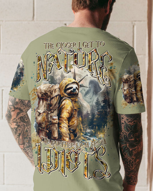 THE CLOSER I GET TO NATURE SLOTH ALL OVER PRINT - TLTR2307245