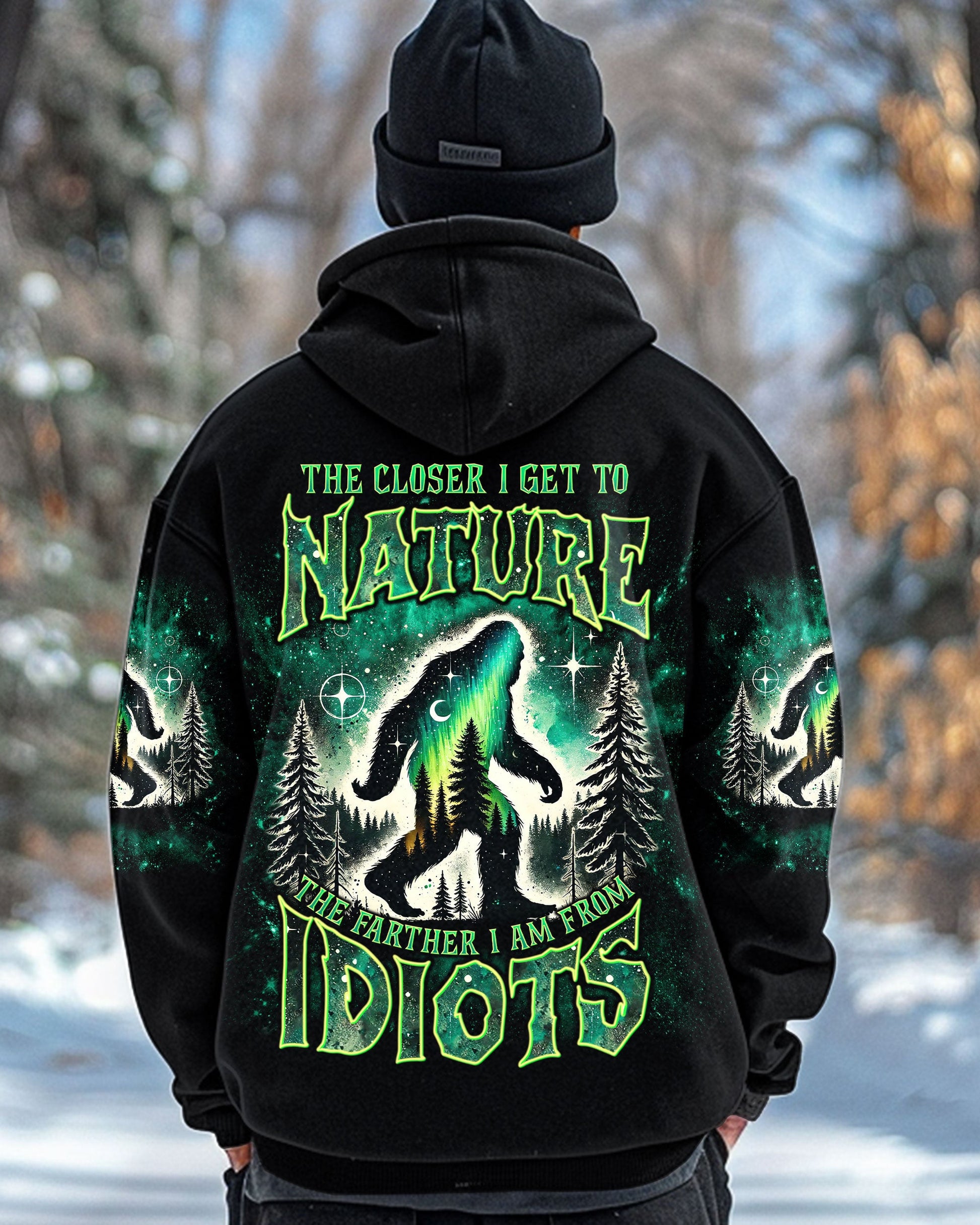  THE CLOSER I GET TO NATURE BIGFOOT ALL OVER PRINT - TLNT1111243