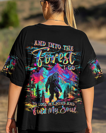 AND INTO THE FOREST I GO BIGFOOT COLORFUL ALL OVER PRINT  - TLNT2203251