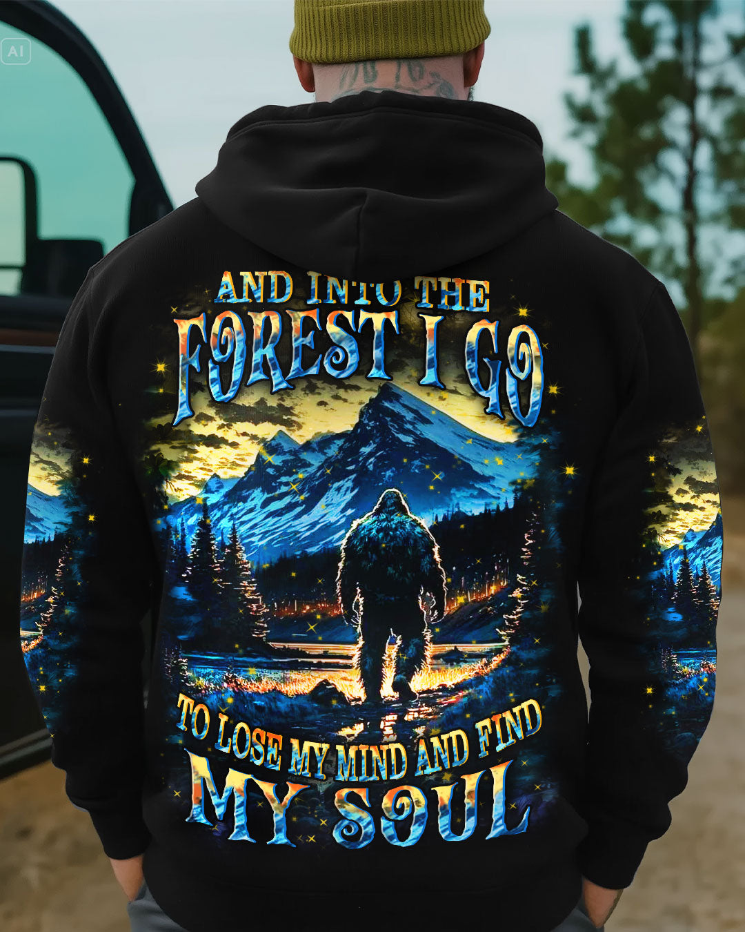 AND INTO THE FOREST I GO BIGFOOT ALL OVER PRINT - YHHN2410252