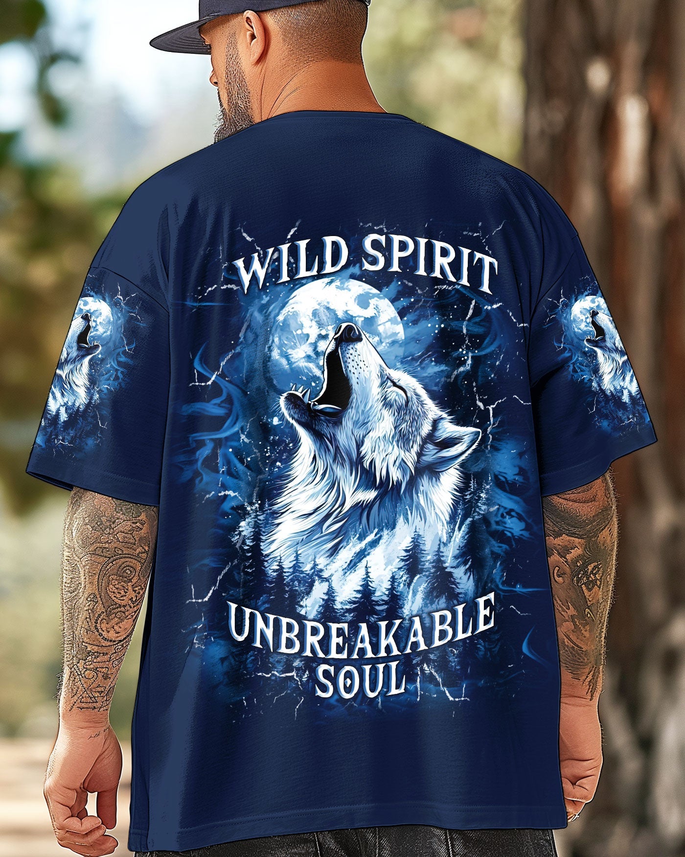 WILD SPIRIT UNBREAKABLE SOUL WOLF ALL OVER PRINT  - TLNT2403251