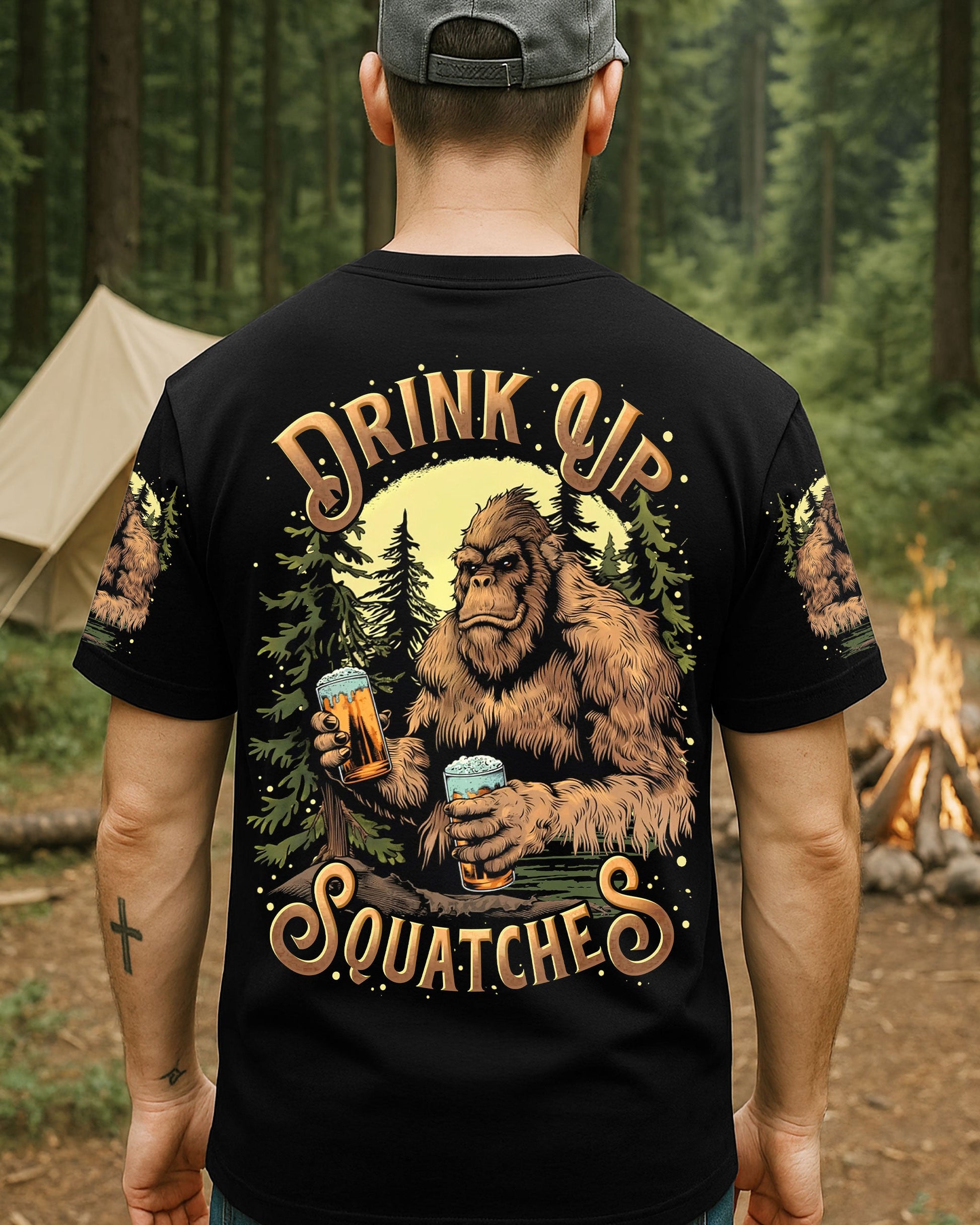 DRINK UP SQUATCHES BIGFOOT ALL OVER PRINT - TLTR0509252