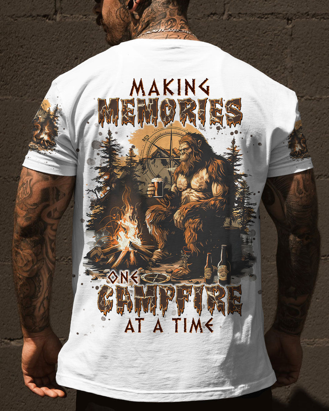 MAKING MEMORIES ONE CAMPFIRE AT A TIME BIGFOOT ALL OVER PRINT - TLNT0908241