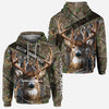 BlueJose Deer Hunting Camo, Personalized All Over Hoodie, Personalized 3D Hoodie For Hunting Lover