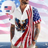 BlueJose Custom Name American Pride Patriotic 250th Anniversary Eagle Hawaii Shirt