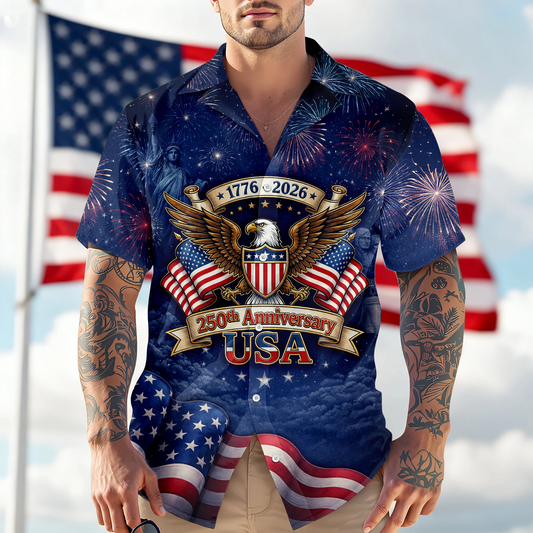 BlueJose Personalized 250th Anniversary 1776-2026 Hawaii Shirt