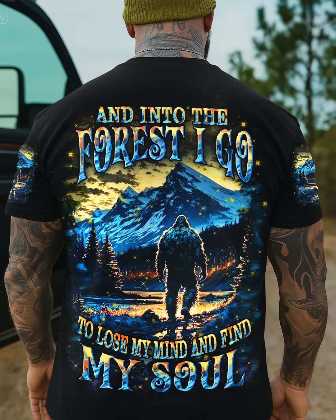 AND INTO THE FOREST I GO BIGFOOT ALL OVER PRINT - YHHN2410252