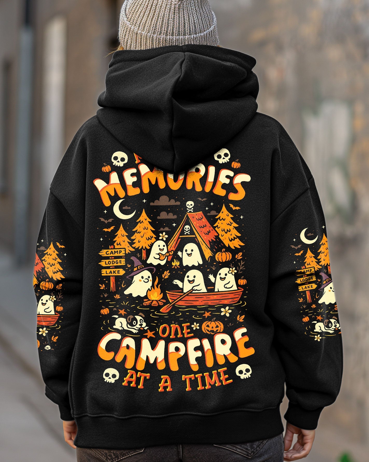 MAKING MEMORIES ONE CAMPFIRE AT A TIME BOO HALLOWEEN ALL OVER PRINT - TLTR1607252