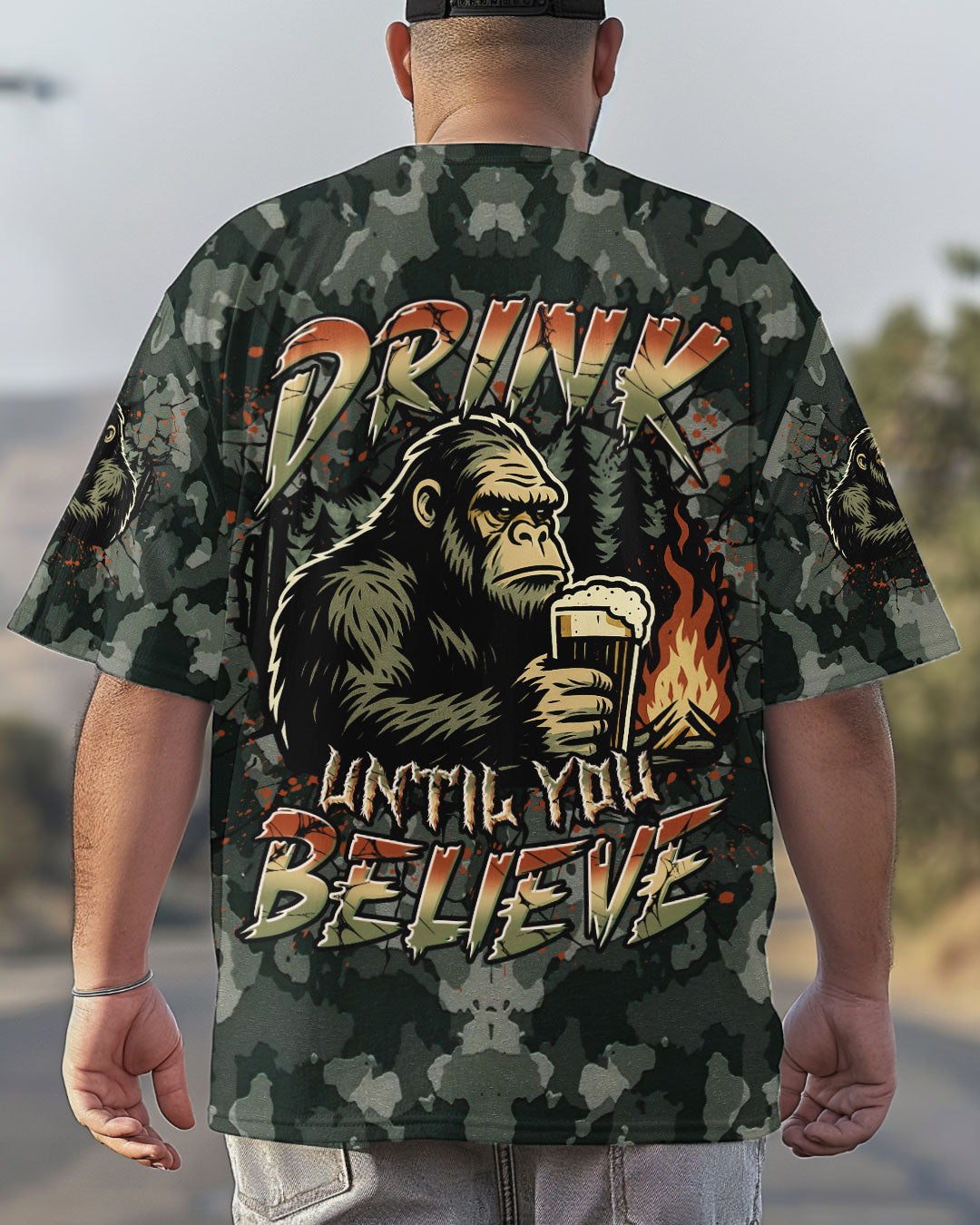 DRINK UNTIL YOU BELIEVE BIGFOOT ALL OVER PRINT - YHLN0606254