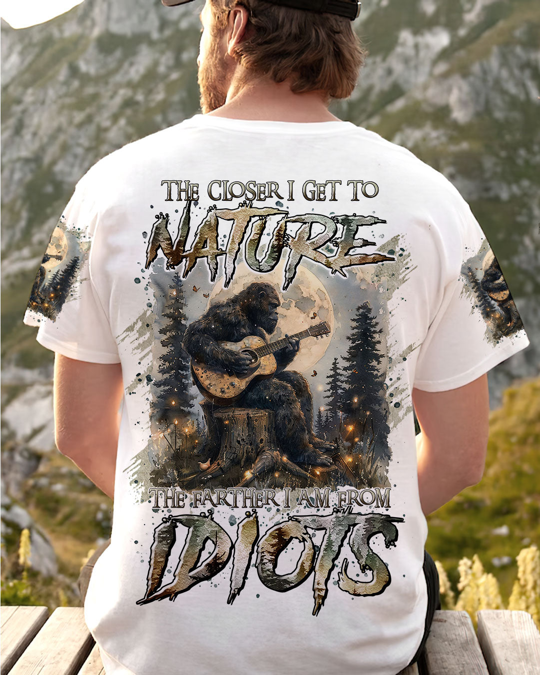 THE CLOSER I GET TO NATURE BIGFOOT GUITAR ALL OVER PRINT - TLTR0508244