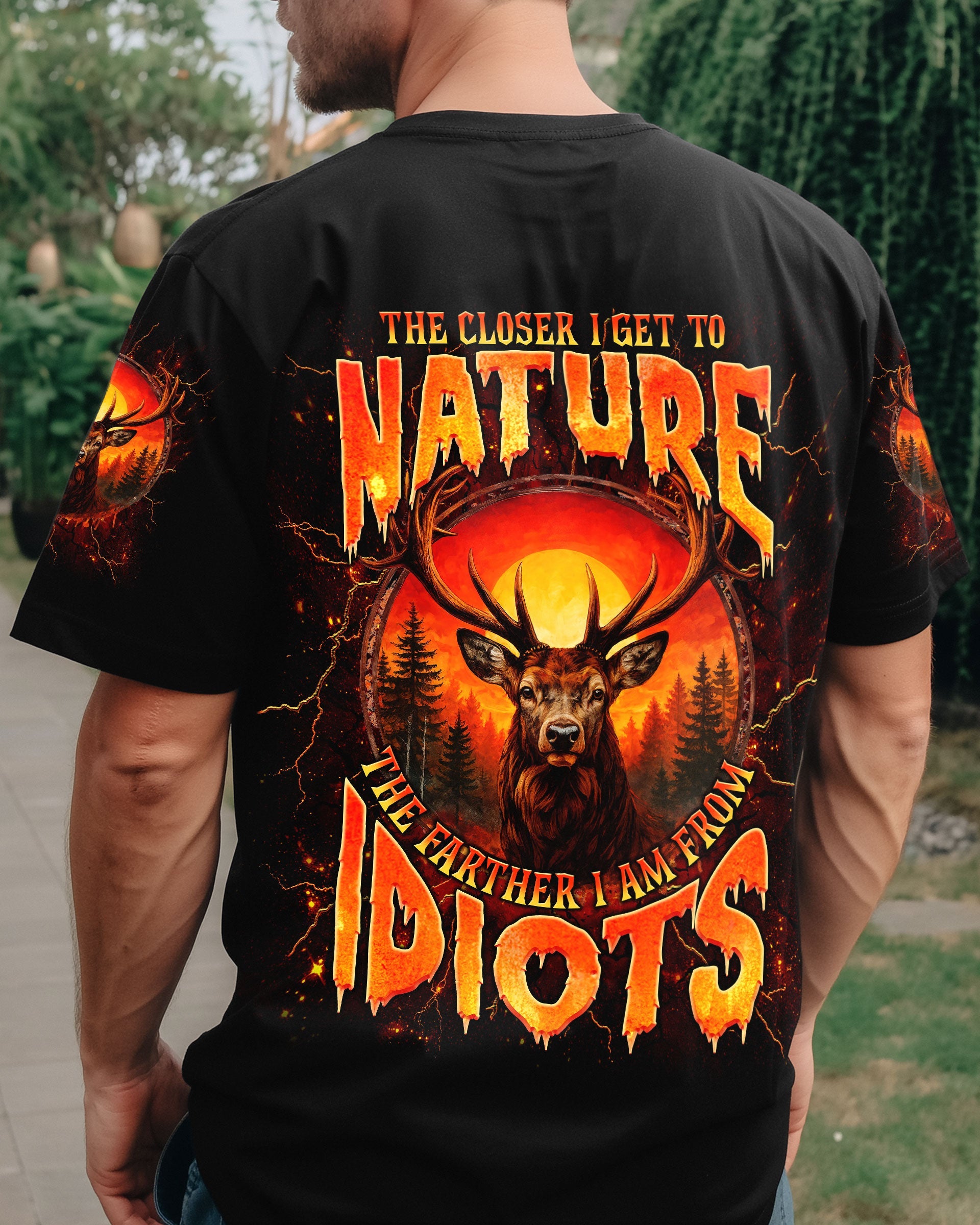 THE CLOSER I GET TO NATURE DEER ALL OVER PRINT - TLNT2508253