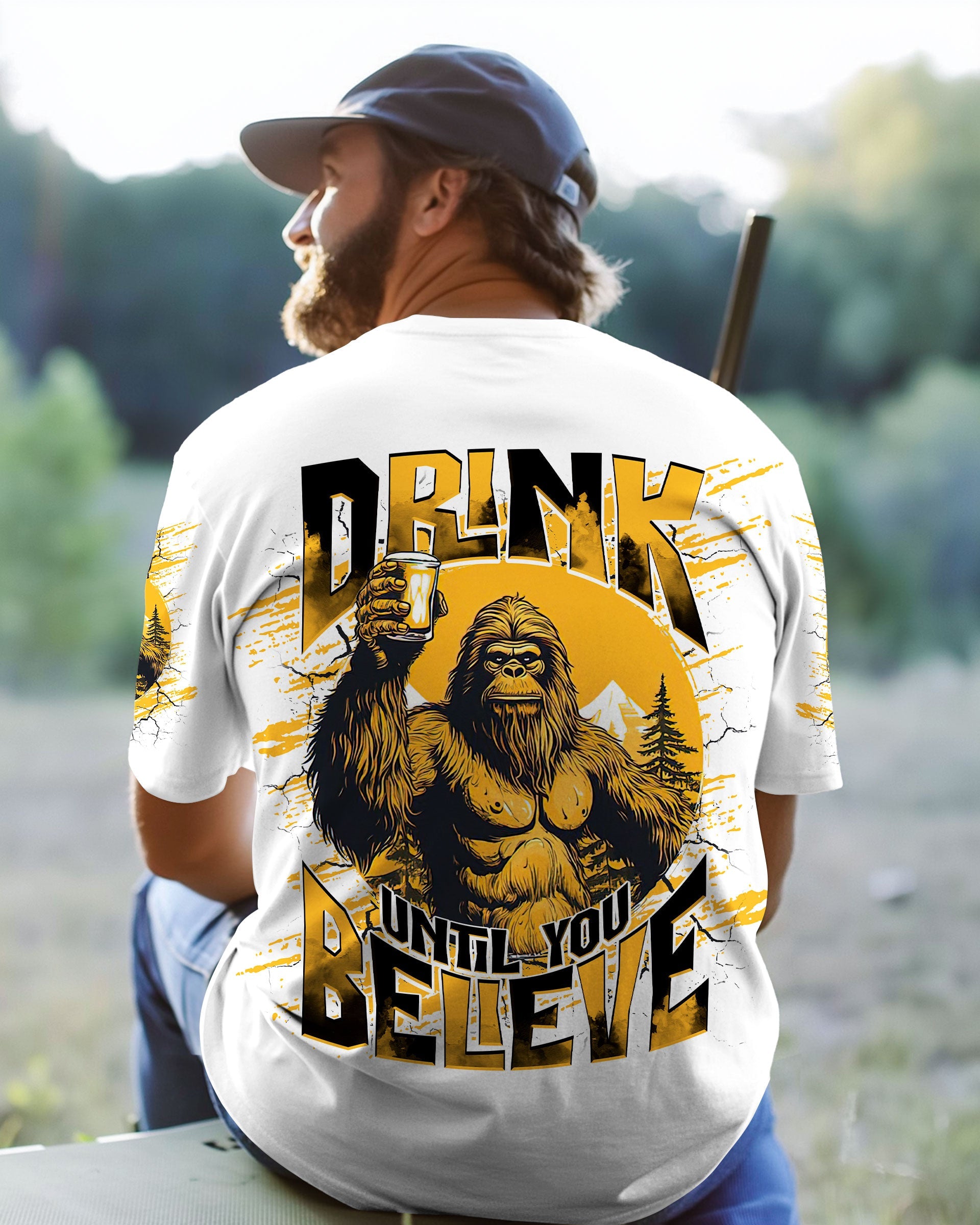 DRINK UNTIL YOU BELIEVE BIGFOOT ALL OVER PRINT - TLNT1009252