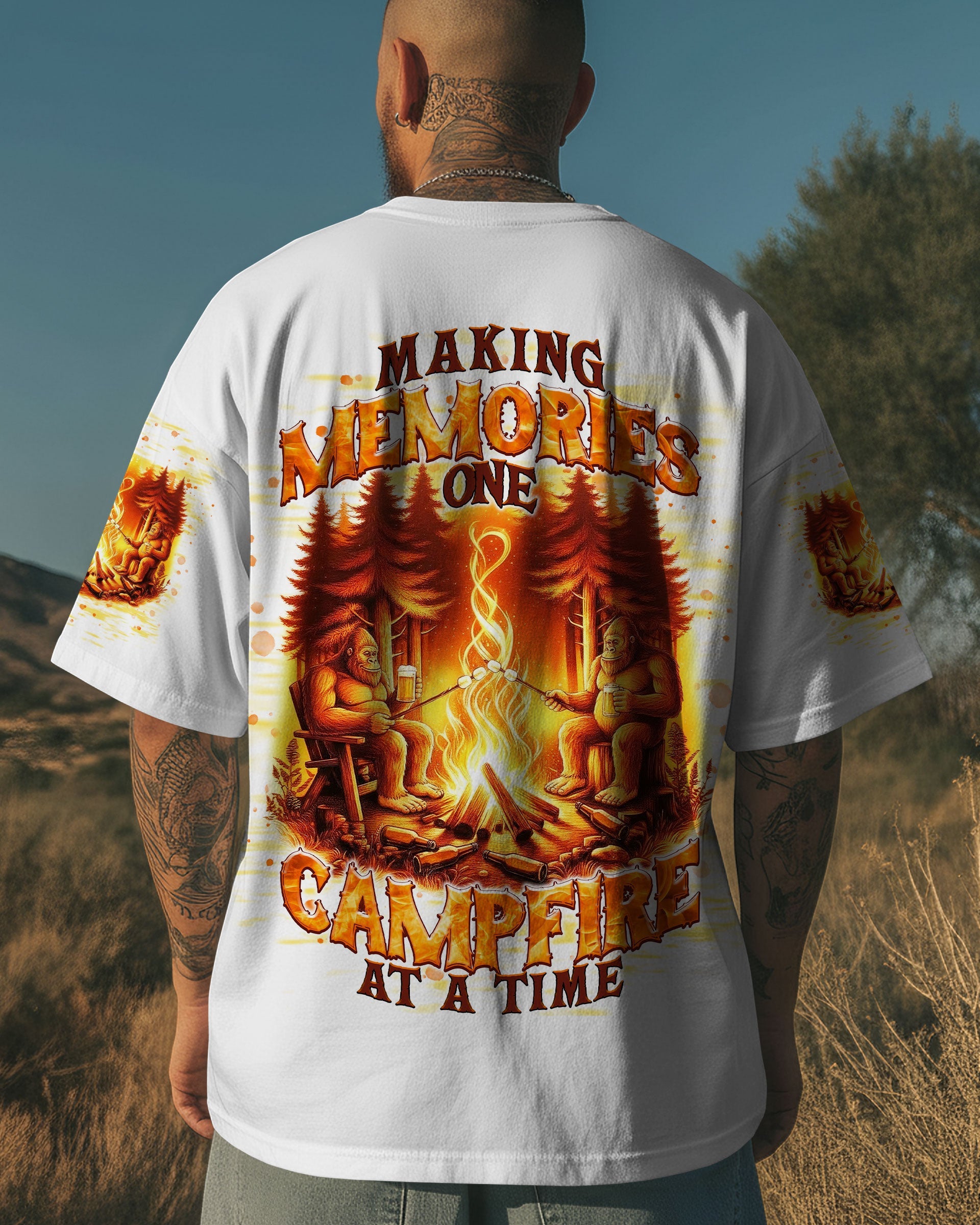 MAKING MEMORIES ONE CAMPFIRE AT A TIME BIGFOOT ALL OVER PRINT - TLNT2911251