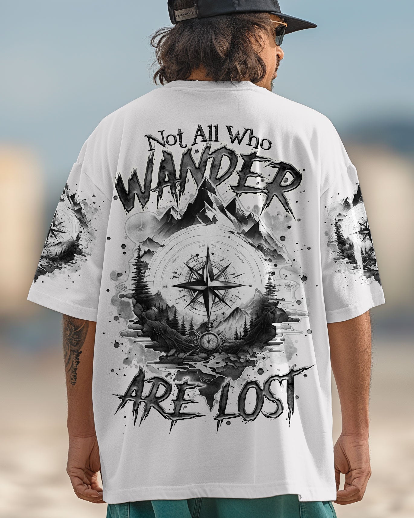 NOT ALL WHO WANDER ARE LOST COMPASS ALL OVER PRINT - TLTR2103252