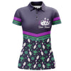 BlueJose Purple Bowling Ball And Pins Pattern Customized Name All Over Printed Shirt For Women