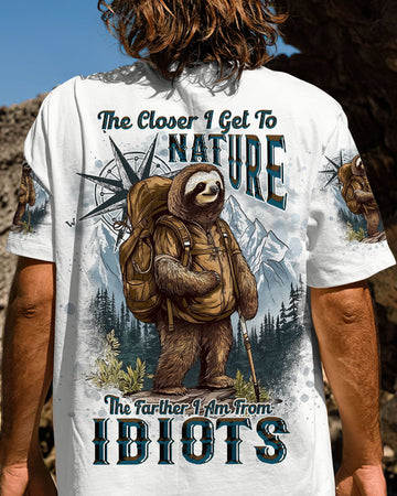 THE CLOSER I GET TO NATURE SLOTH ALL OVER PRINT - TLTW2307242
