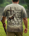 BlueJose I Like Hunting And Believe In Jesus Personalized Hunting 3D Shirt