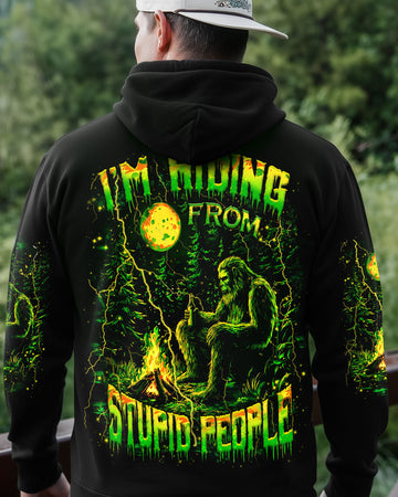 I'M HIDING FROM STUPID PEOPLE BIGFOOT ALL OVER PRINT - YHHN2210253