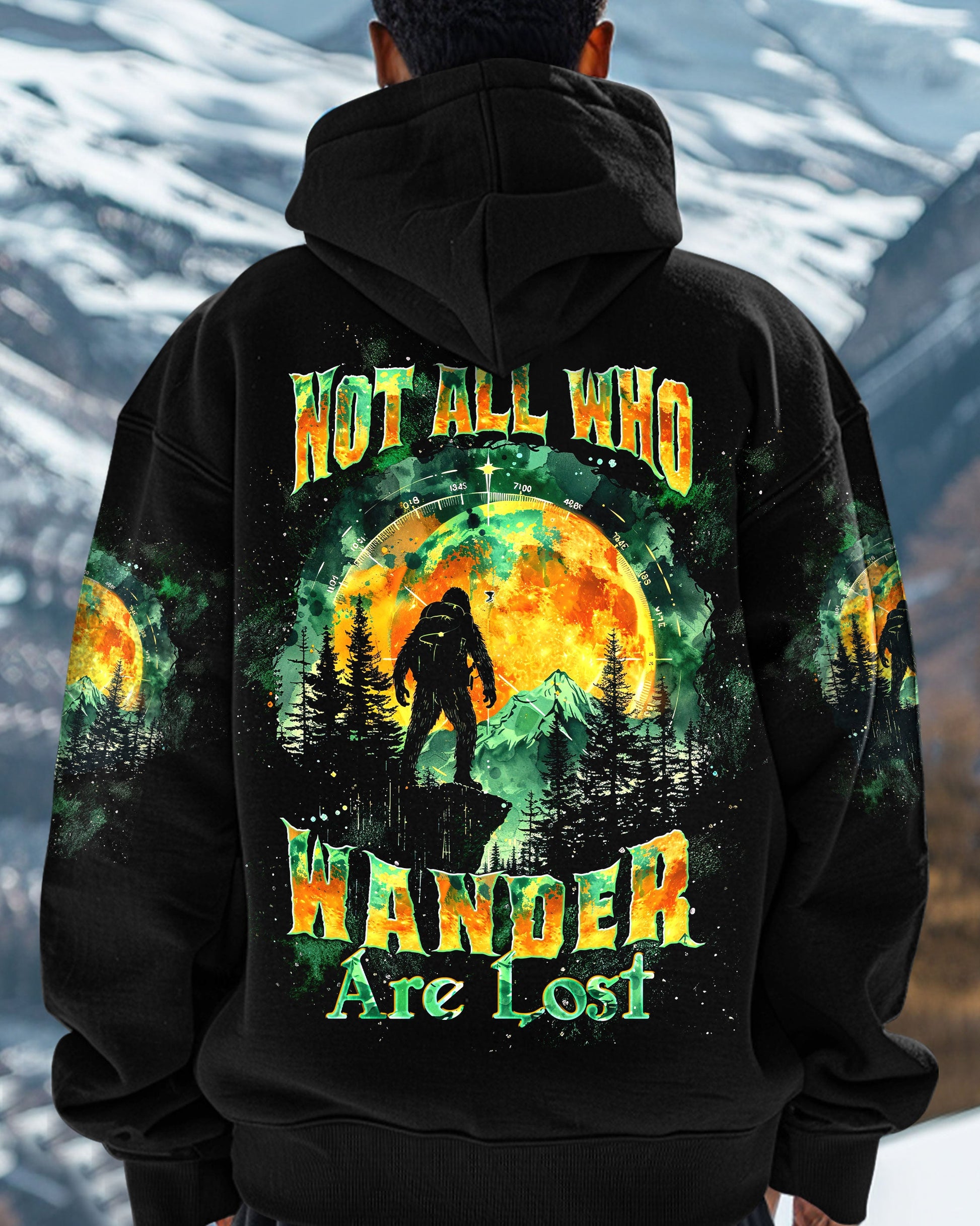 NOT ALL WHO WANDER ARE LOST  BIGFOOT ALL OVER PRINT - TLTW1202252