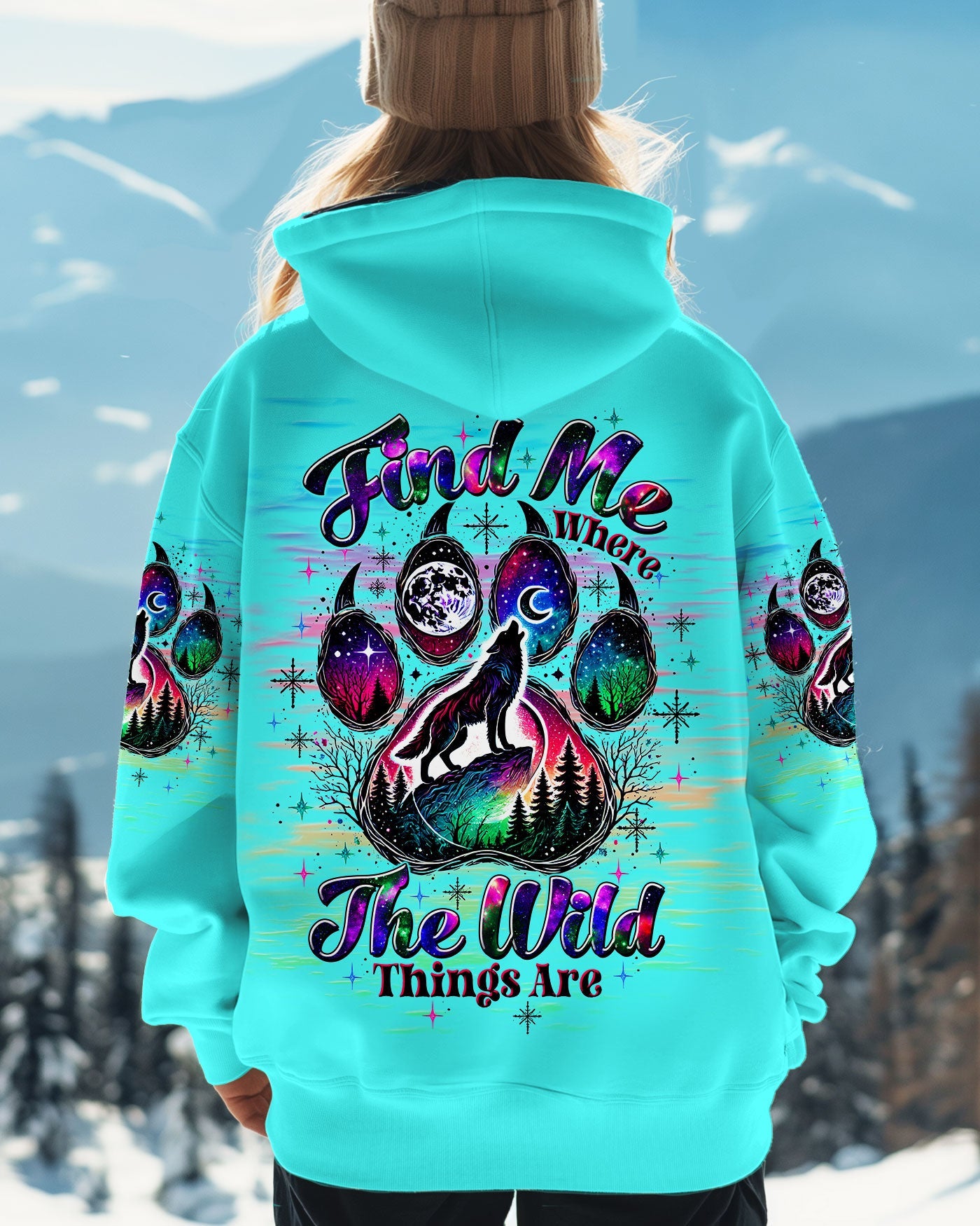 FIND ME WHERE THE WILD THINGS ARE WOLF ALL OVER PRINT   - TLTW1511245