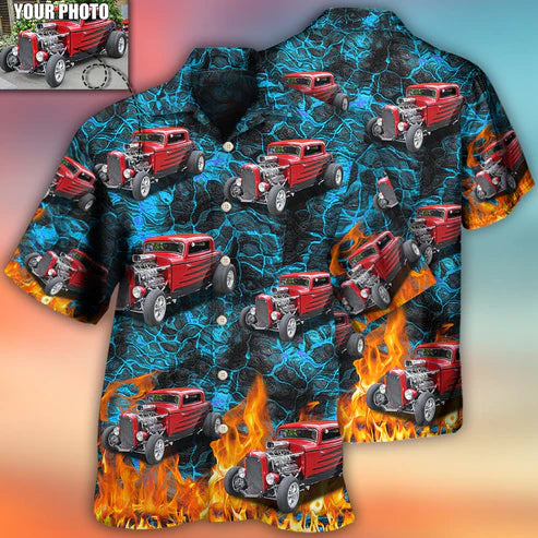 Hot Rod Various Style Custom Photo Hawaiian Shirt, Perfect Gift for Men Women, Custom Car Shirt (5)