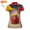 Custom Name Women's Funny Pickleball Polos, Queen Of The Pickleball Court Shirt, Funny Pickleball Shirts