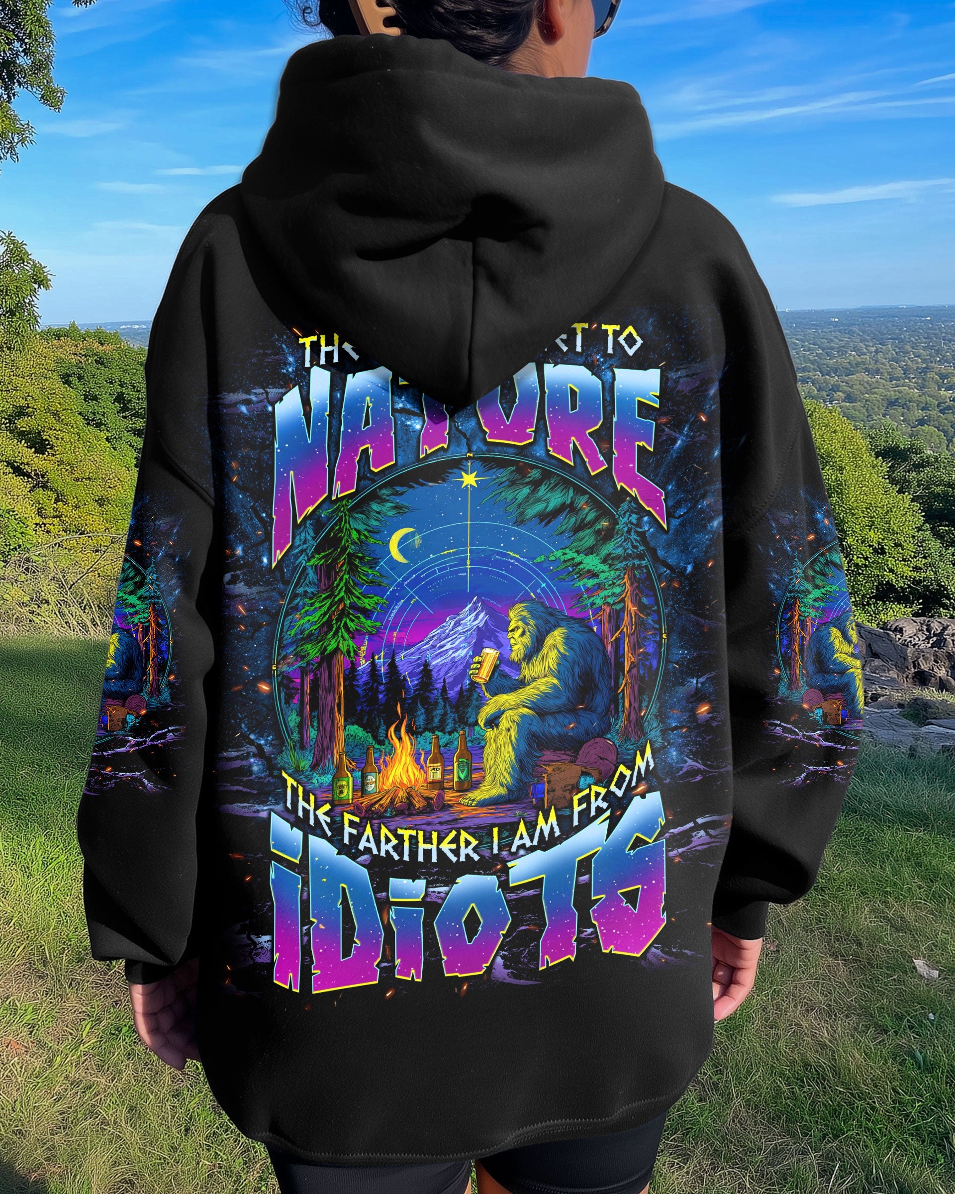 THE CLOSER I GET TO NATURE BIGFOOT ALL OVER PRINT - TLNT0409251