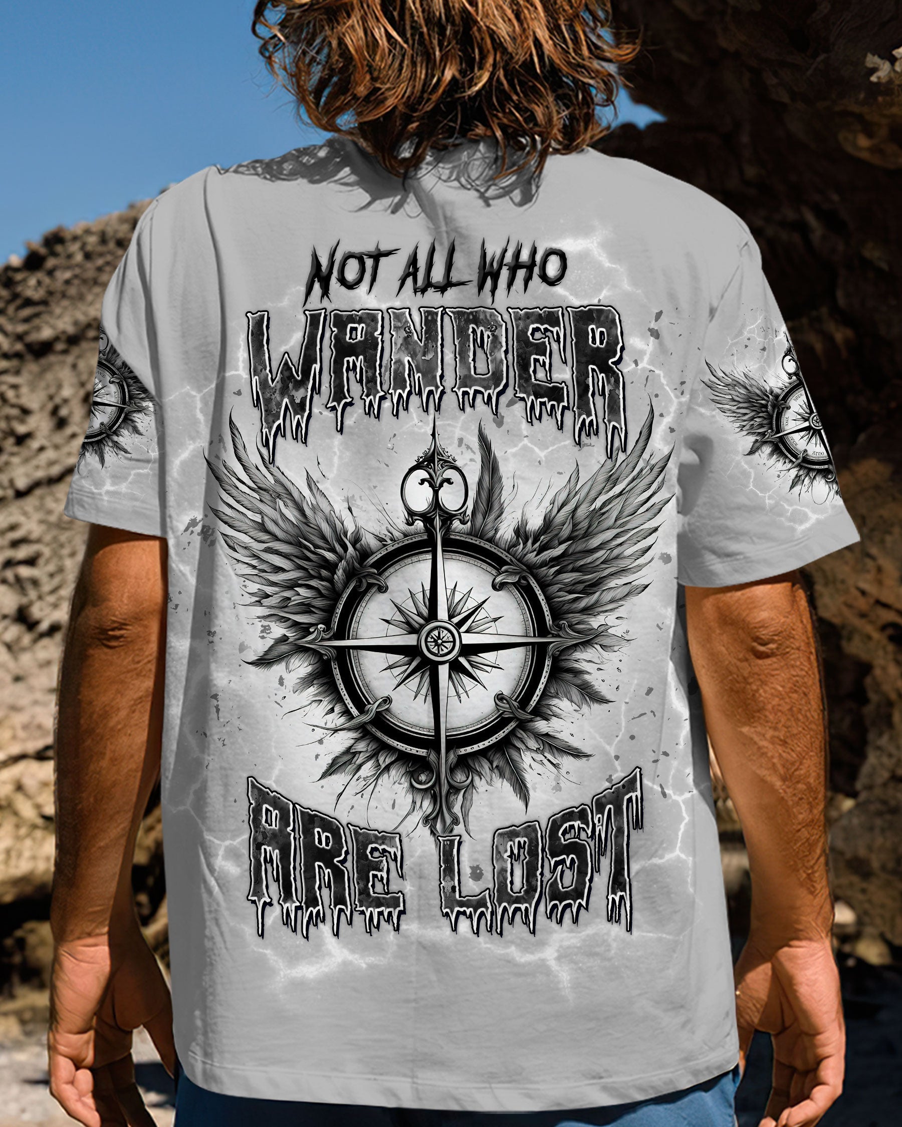 NOT ALL WHO WANDER ARE LOST COMPASS ALL OVER PRINT - TLTW1403253