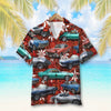 Bluejose Seamless Tribal Pattern, Custom Classic Car Photo Hawaiian Shirt, Summer Gift