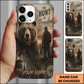 BlueJose Bear Hunting Freedom Wilderness Personalized Nam 3D Phone Case