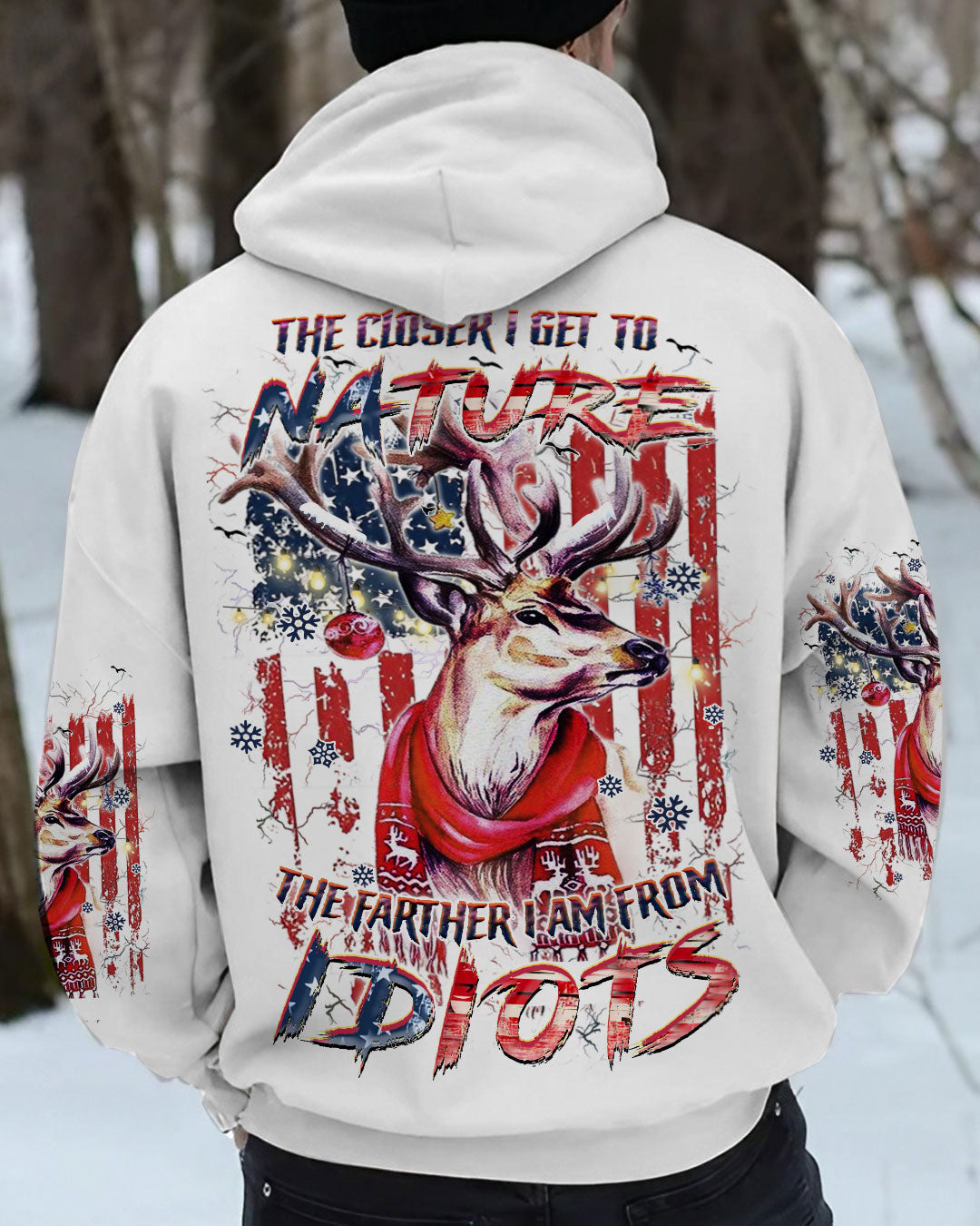 THE CLOSER I GET TO NATURE DEER CHRISTMAS ALL OVER PRINT - YHHN1510244