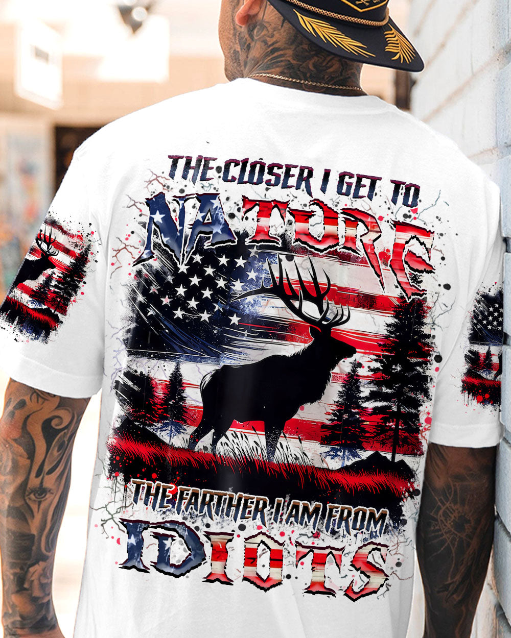 THE CLOSER I GET TO NATURE DEER HUNTING ALL OVER PRINT - YHHN1607242